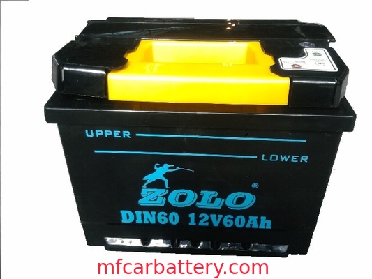 Automotive / Car Battery, DIN60 60 AH 12v Dry Charged Battery For Europe Skoda, Opel