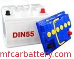 OEM DIN55 12v Sealed 242*175*190mm White Staring Car Battery For Opel, Skoda Car / Auto