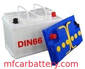 White DIN66 66 AH Starting Car Battery, 275*175*190mm Sealed Car Battery For Europe Car / Auto
