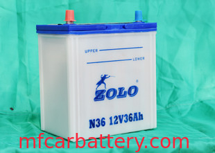 N36 12v Sealed JIS Battery / Dry charged Battery For Honda, Toyota